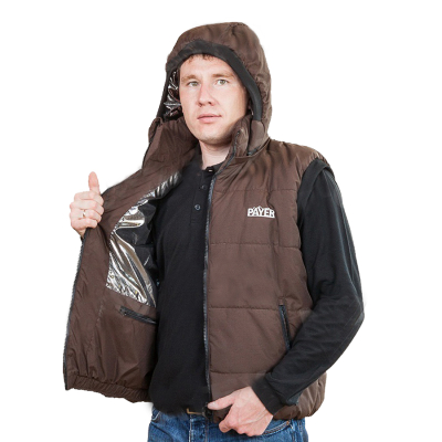 Жилет NovaTex «Партизан NEW» (таслан, коричневый)(светоотр. печать) PAYER, р-р 56-58