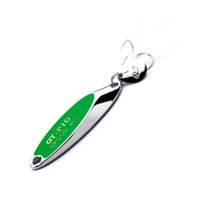 Блесна GT-BIO Super Bevel 15гр, серебро+зелёный GT-32T