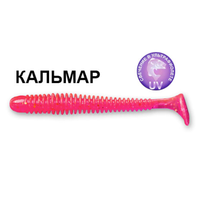 Силиконовая приманка Crazy Fish Vibro Worm 3-50-37-6 кальмар цв. lollipop (леденец)
