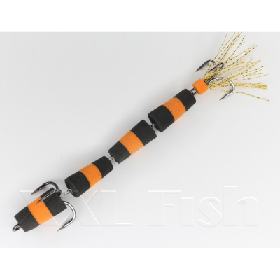 Приманка Мандула "Флажок" XXL Fish Модель №140 цв. ЧерноОранжевоЧерный