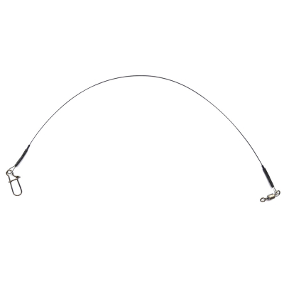 Поводок TITANIUM 1x1 верт. бочка №6 застёжка Duo-Lock №1 20cm 9кг 0.35mm 3шт 