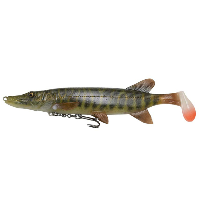 Мягкая приманка Savage Gear 4D Pike Shad 20cm 65g Slow Sink цв. Striped Pike