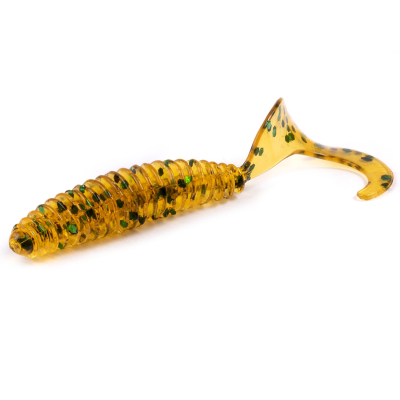 Силиконовые приманки Lucky John Pro Series Ultraworm Curly 4" цвет PA19 5шт.