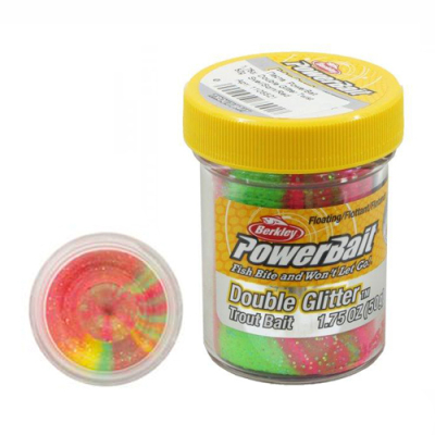 Паста форелевая Berkley Double Glitter Trout Bait Spring Green/Sunshine Yellow/Red