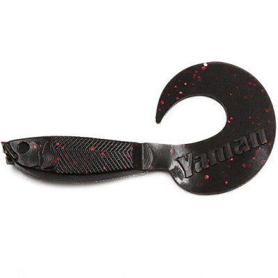 Силиконовая приманка Yaman Mermaid Tail 5" цвет #31 - Black Red Flake (уп. 5 шт.)