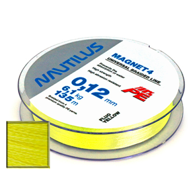 Шнур Nautilus Magnet 4 Yellow d-0.15 6.1кг 135м