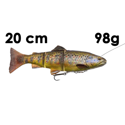 Приманка Savage Gear 4D Line Thru Trout MS 20cm 98g 03-Dark Brown Trout 57395