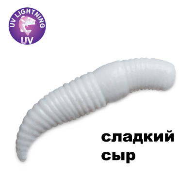 Силиконовая приманка Crazy Fish MF Baby Worm 1.2" 65-30-59-9-EF сладкий сыр цв. white (белый)