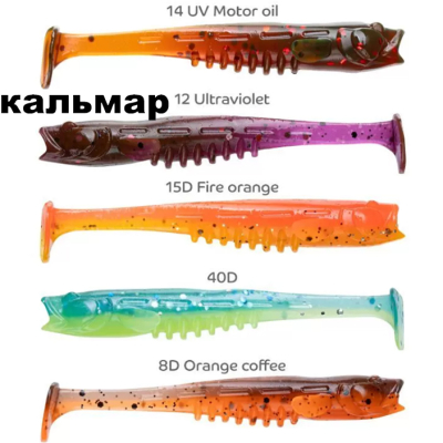 Силиконовая приманка Crazy Fish Nano Minnow 3.5" 54-90-M28-6 кальмар цв. MIX 28