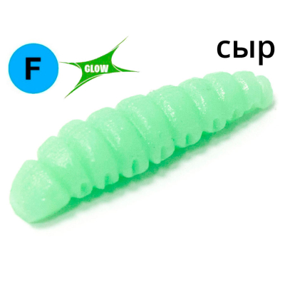 Силиконовая приманка Trout Zone Larva 1,3" Floating сыр цвет Светонакопительный