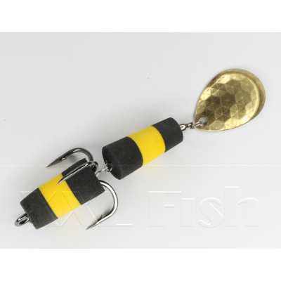 Приманка Мандула "Флажок" XXL Fish Модель 30 цв. ЧерноЖелтоЧерный