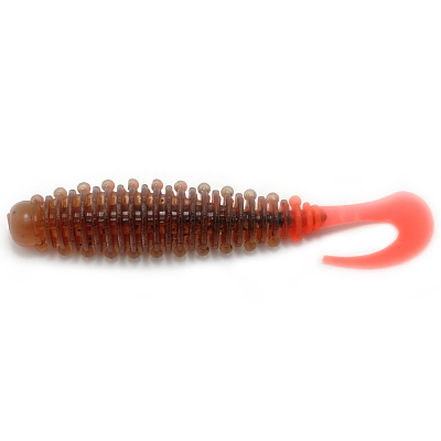 Силиконовая приманка Boroda Baits Mexer Tail 90 mm ГРАНАТ/ЛИМОН (Garnet/Lemon)