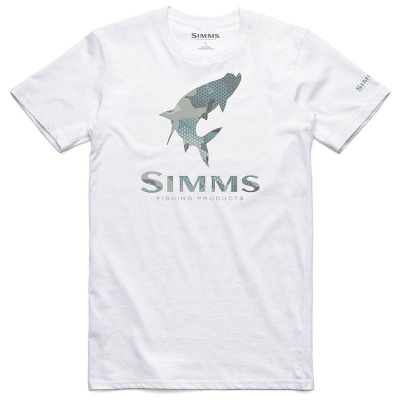 Футболка Simms Tarpon Hex Flo Camo T-Shirt, White, M