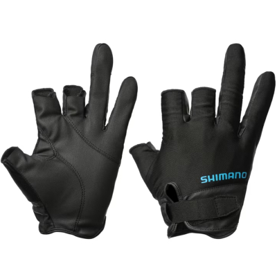Перчатки мужские Shimano GL-008Y BK 2XL, цвет - черный, р. 2XL