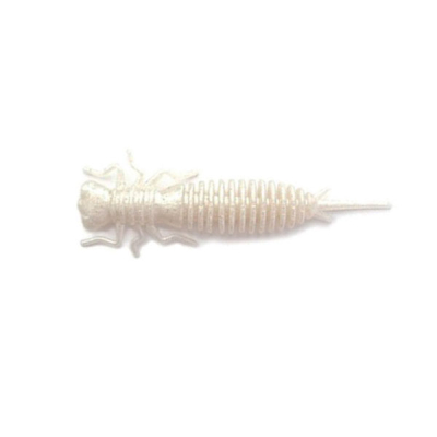 Силиконовая приманка Garry Angler Larva 2" 10 шт/Чеснок цвет #Белый с блестками