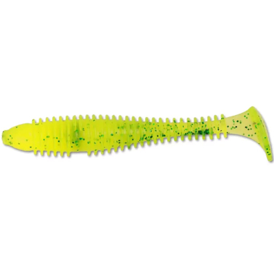 Силиконовая приманка Forsage Fat worm 3.8" 9.5см #008 Lemon green (4 шт)