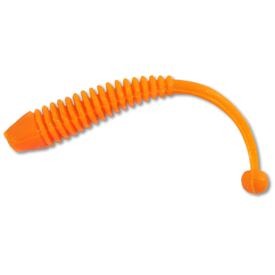 Силиконовая приманка ВАТ ZON worm 50мм цвет Оранжевый ФЛ аром. Краб Уп.8