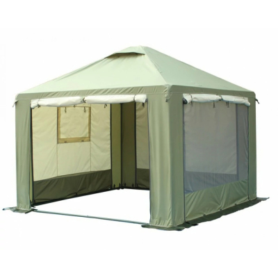 Шатер Митек Пикник-Люкс 3,0 х 3,0 - комплект (каркас/тент) - (хаки-бежевый) 