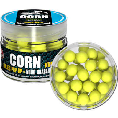 Бойлы насадочные плавающие Sonik Baits Pop-ups 14мм 90мл CORN Fluo
