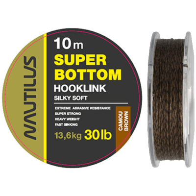 Поводковый материал Nautilus Super Bottom 30lb 10м Camou Brown