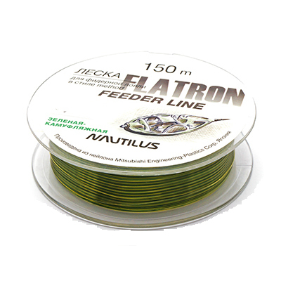 Леска Nautilus Flatron Feeder 150m d-0.12мм 1.3кг Camo Green