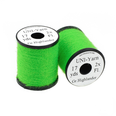 Нить UNI Yarn Flourescent Green Highlander