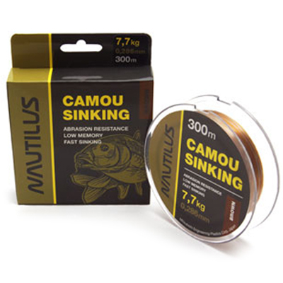 Леска Nautilus Camou Brown Sinking d-0.302мм 300м