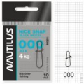 Застежка Nautilus Nice Snap black nickel size # 000 тест 4кг