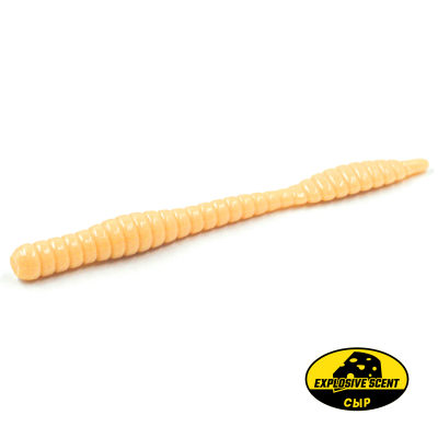 Силиконовая приманка Rampage Trout Hunting Dying Worm 3.1" - 80мм цв. #69 - запах Сыр (уп.7шт)