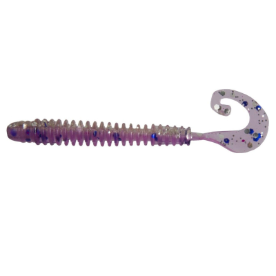 Силиконовая приманка Helios Credo Long Body 2,95"/7,5 см Silver Sparkles & Fio 12шт. (HS-9-036)