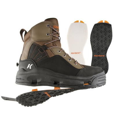 Ботинки забродные Korkers BuckSkin Fishing Boot with Felt & Kling-On Soles (12)