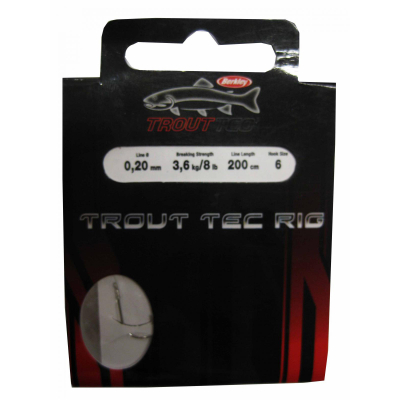 Поводок для ловли на пасту Berkley Trout Tec Rig 0.18/10-60