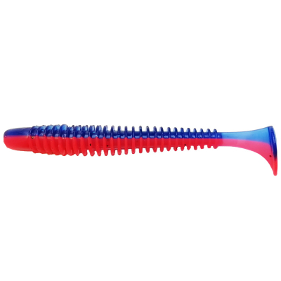 Силиконовая приманка Pike Hunter Ribbed Worm 4.6" 11.7 см. #023 Violet Fire (UV) (4 шт)
