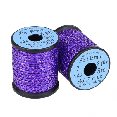 Нить UNI Flat Brat 8ply holographic purple