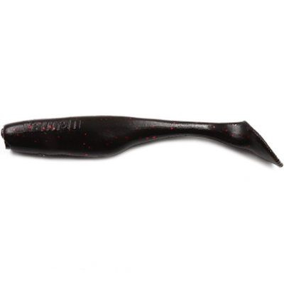 Силиконовая приманка Yaman Greedy Shad 4" цвет #31 - Black Red Flake (уп. 4 шт.)
