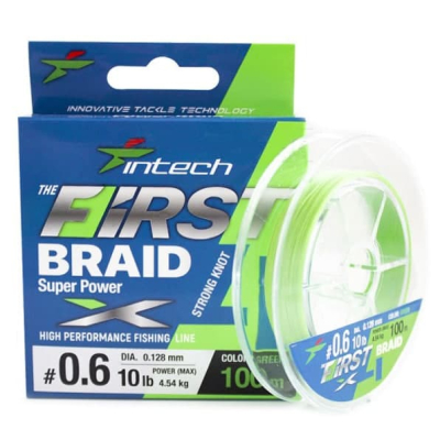 Шнур плетеный Intech First Braid X4 100m #0.3 / 0.09mm (6lb / 2.72kg)