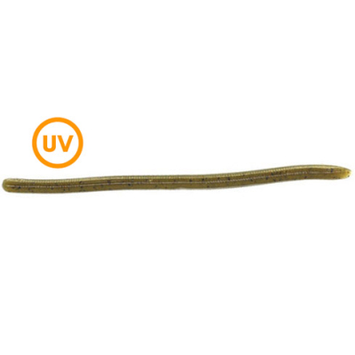 Силиконовая приманка черви Reins Swamp Worm Jr 4.8" цв. #802 UV Green Pumpkin