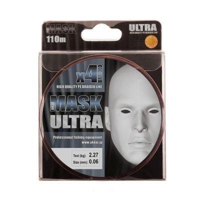 Леска плетеная AKKOI Mask Ultra X4-110 (orange) d0,10mm