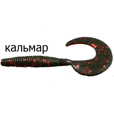 Твистер Merega Spinny Tail 25мм 0.2гр. цвет Z096, кальмар (уп.10 шт)