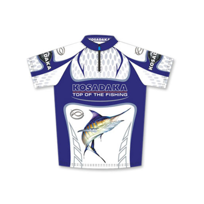 Футболка Kosadaka Sunblock Бело-синяя с коротким рукавом TSSB-010AS-XL