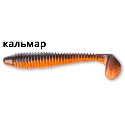 Силиконовая приманка Crazy Fish Vibro Fat 3.2" 73-80-8d-6 кальмар цв. orange coffee (апельсиновый кофе)