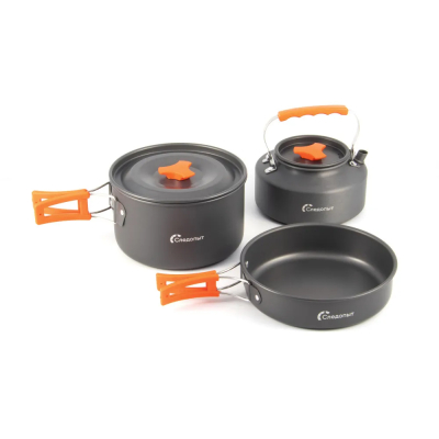 Набор кемпинговой посуды Следопыт Optimum, на 3 персоны, анодир. алюм., в чехле