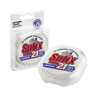 Леска Sufix Super 21 Fluorocarbon прозрачная 30м 0,28мм 6,5кг (SS21FC28C30)