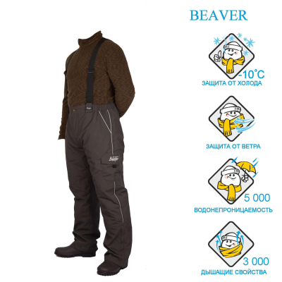 Брюки универсальные зимние Canadian Camper Beaver цв. Grey размер L