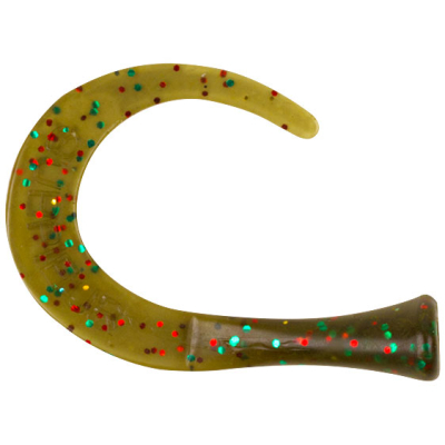 Хвост силиконовый для Strike Pro Guppie Jr. цвет: Mossgreen Glitter 3 твистера + риппер (9932008)