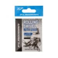 Застежка фидерная с вертлюгом Flagman Rolling Swivel Snap Black размер S 7шт