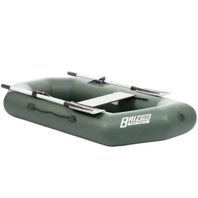 Лодка Бриз 190 с веслами зеленый (Тонар)