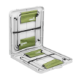 Набор мебели Helios (Т-FS-21407+21124-SG-1) (Сталь) стол + 4 табурета (чехол/Velcro) Green