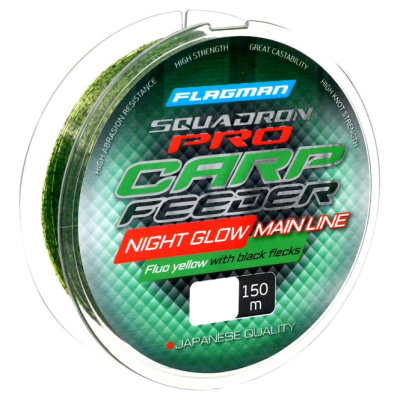 Леска Flagman Squadron Pro Carp Feeder Night Glow Line 150м 0,235мм