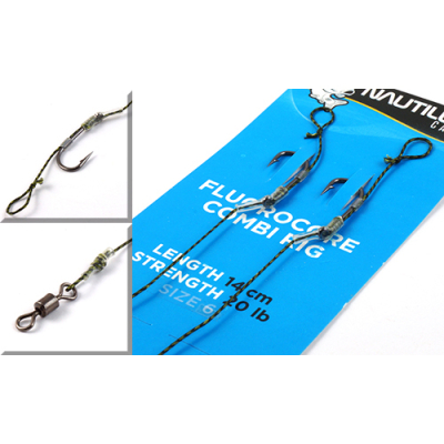 Оснастка волосяная Nautilus Fluorocore Combi Rig 14см 20lb #6